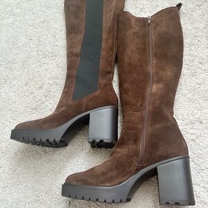 Steve Madden deegan Brown Suede Knee-High Boots